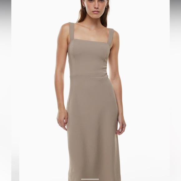 Aritzia Wilfred Aperature Dress in Nomad Taupe size 6 NWT - Picture 5 of 6